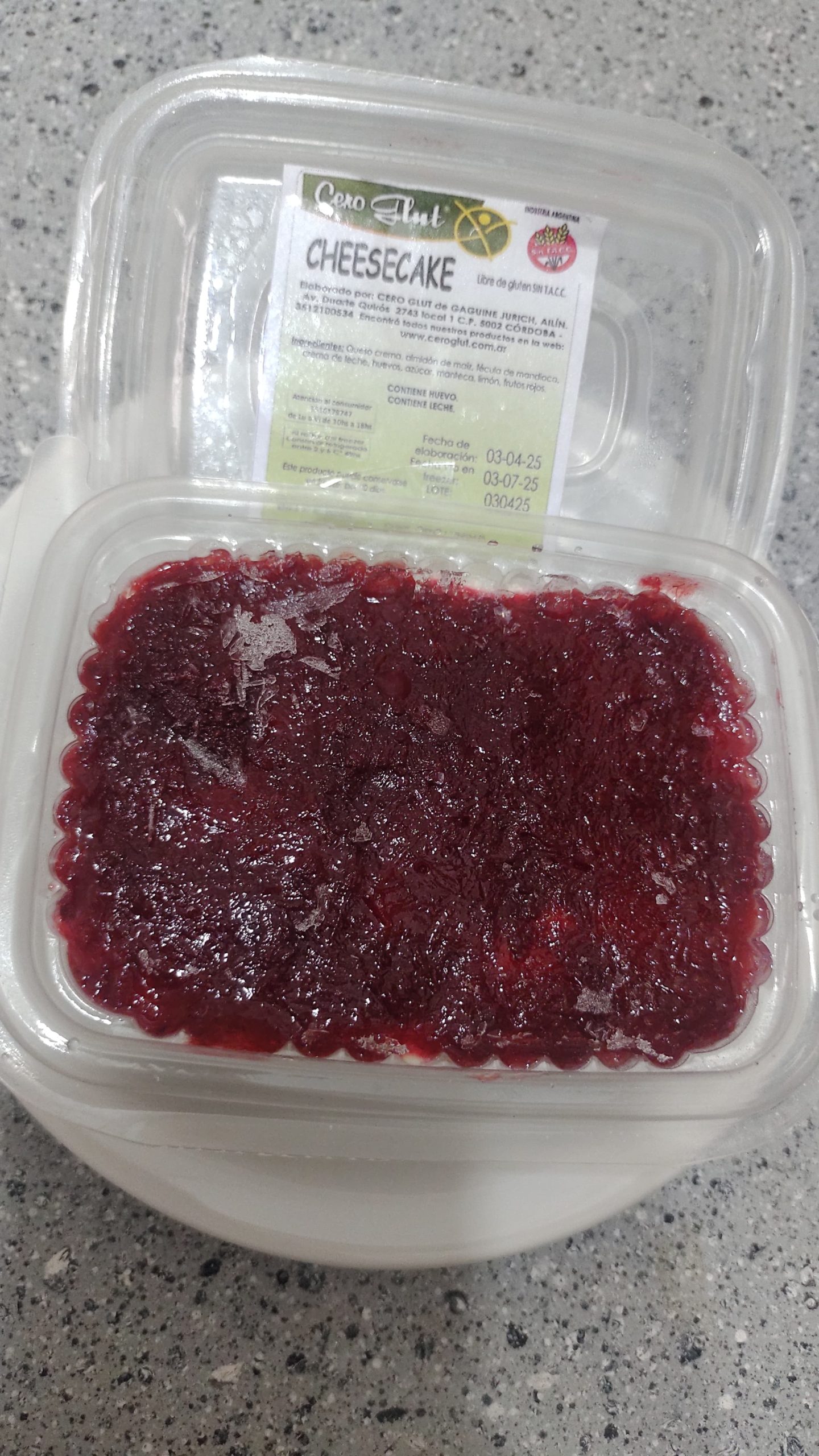 Porciones de tortas indv. CHEESECAKE FRUTOS ROJOS